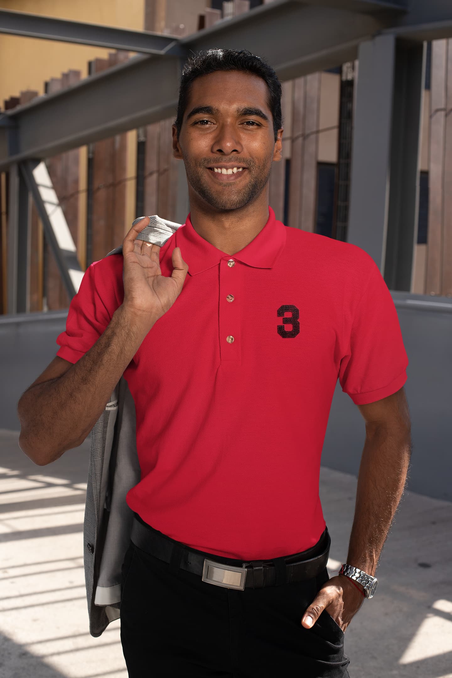 Men's Red Polo T-shirts