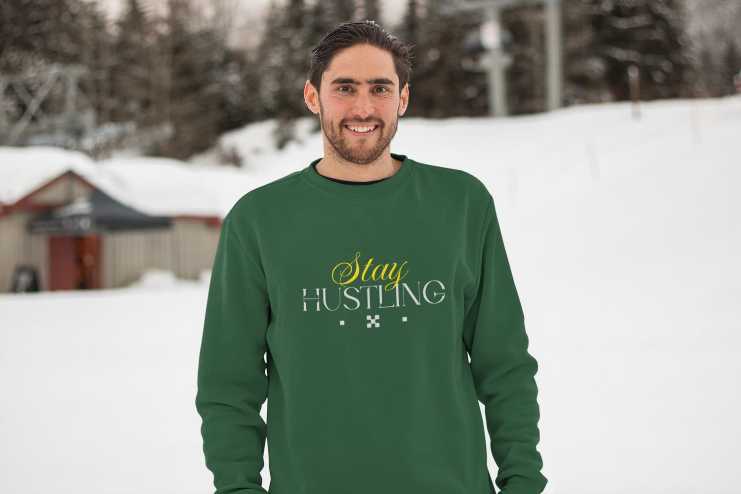 MENS OLIVE GREEN SWEATSHIRT
