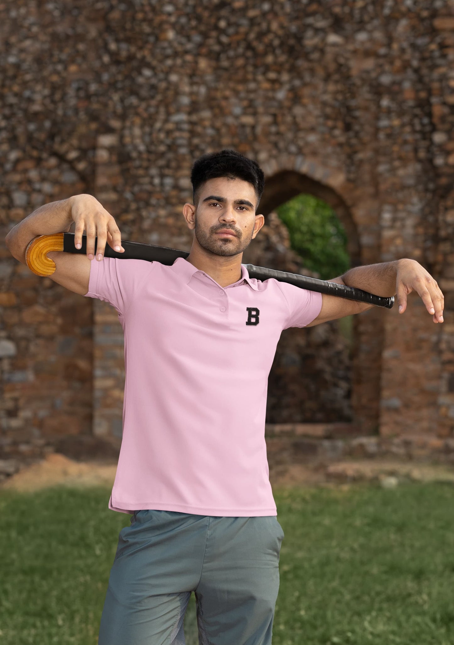 Men's Light Pink Polo T-shirts