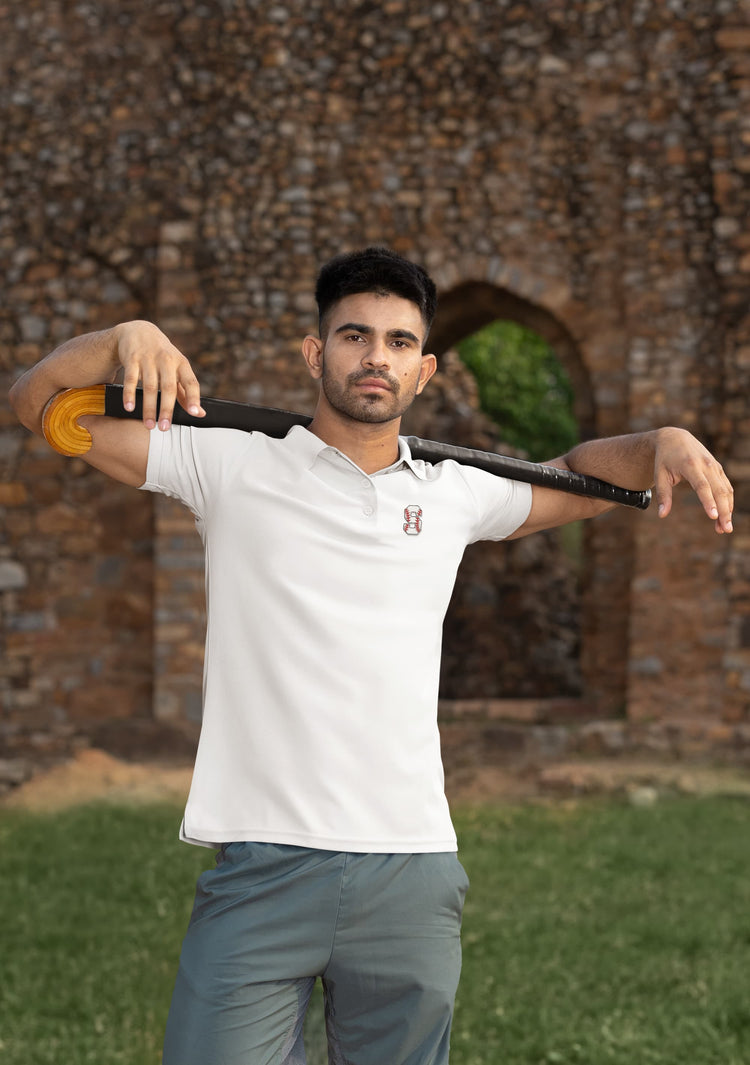 MENS WHITE POLO T-SHIRT