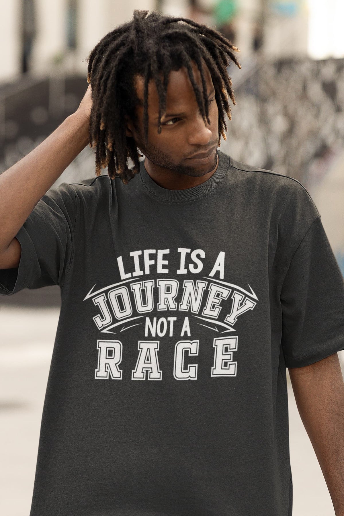 MENS BLACK OVERSIZED T-SHIRT
