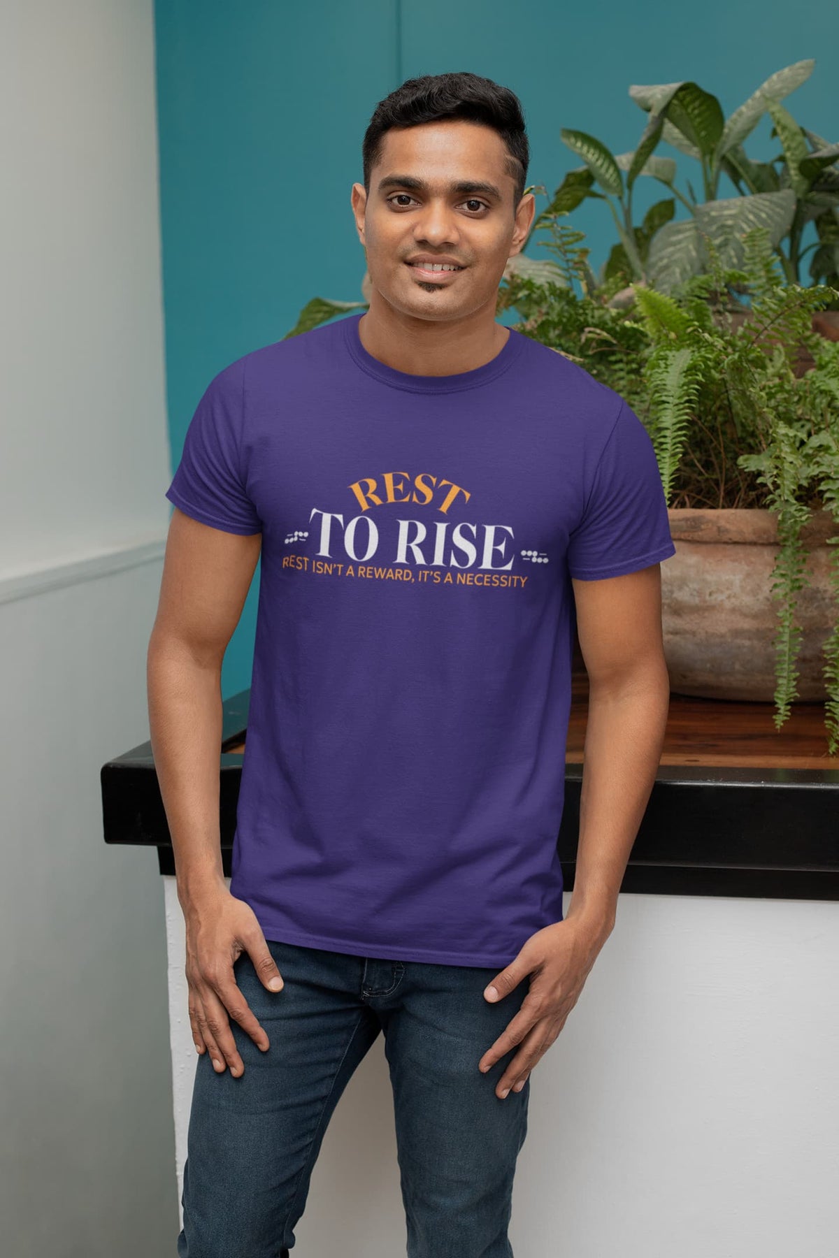 Karavirs® Rest Purple graphic tee for men India