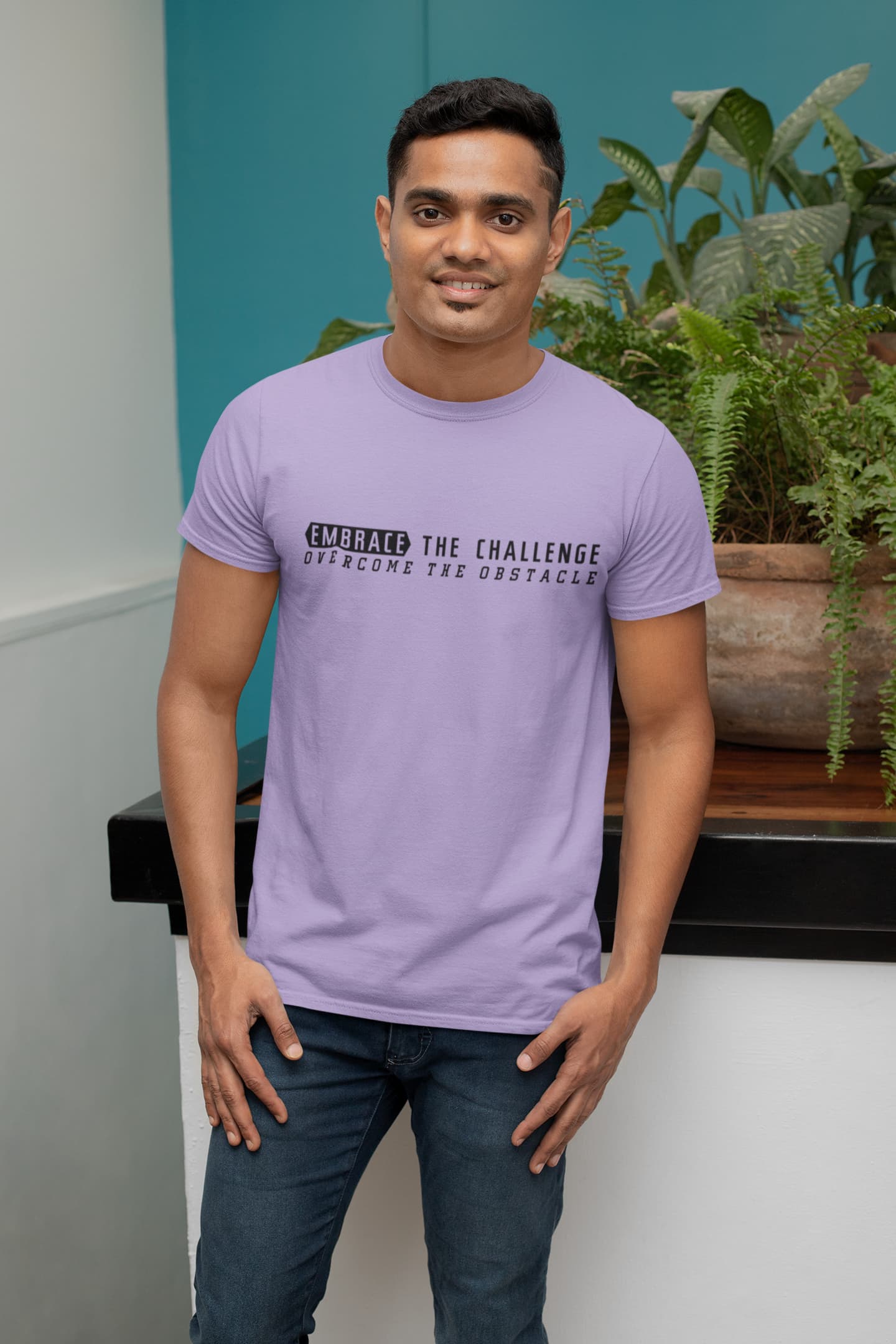 MENS IRIS LAVENDER ROUNDNECK T-SHIRT