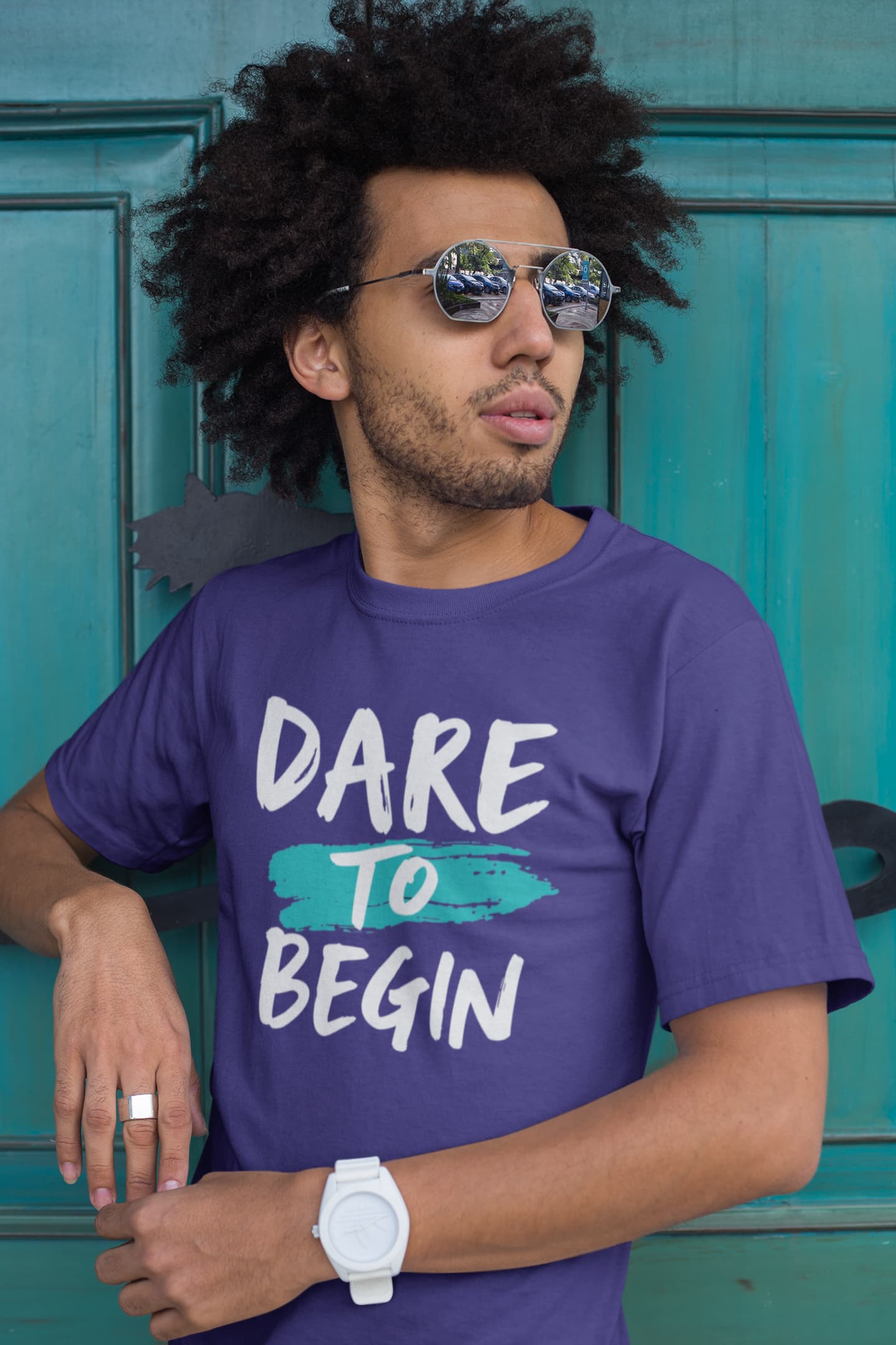 MENS PURPLE ROUNDNECK T-SHIRT