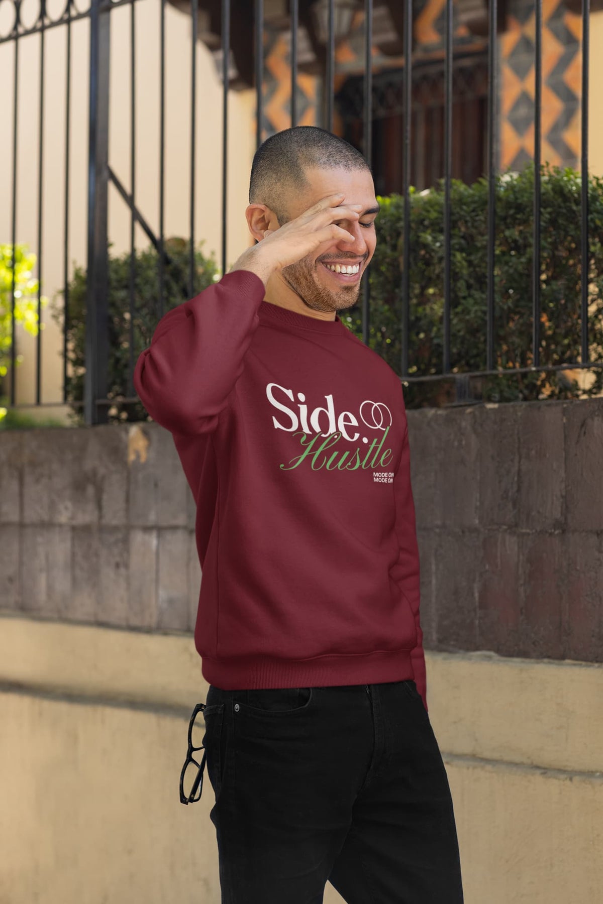 Karavirs® Side Maroon sweatshirt for men India