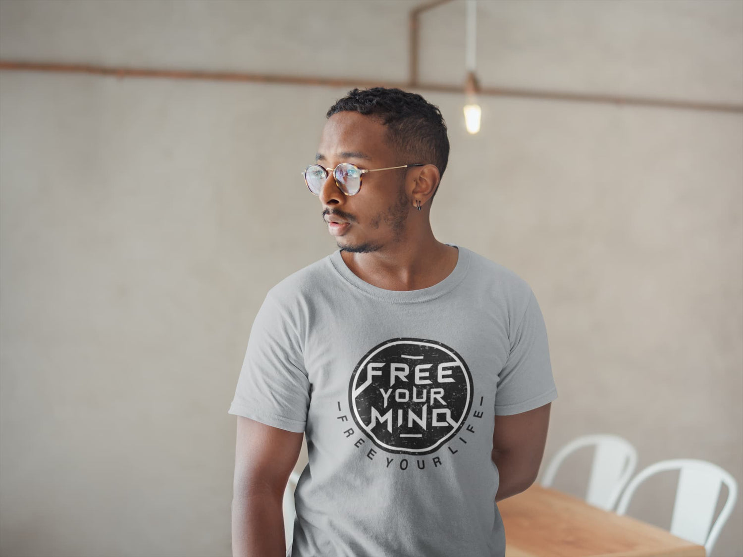 MENS SILVER FROST ROUNDNECK TSHIRT