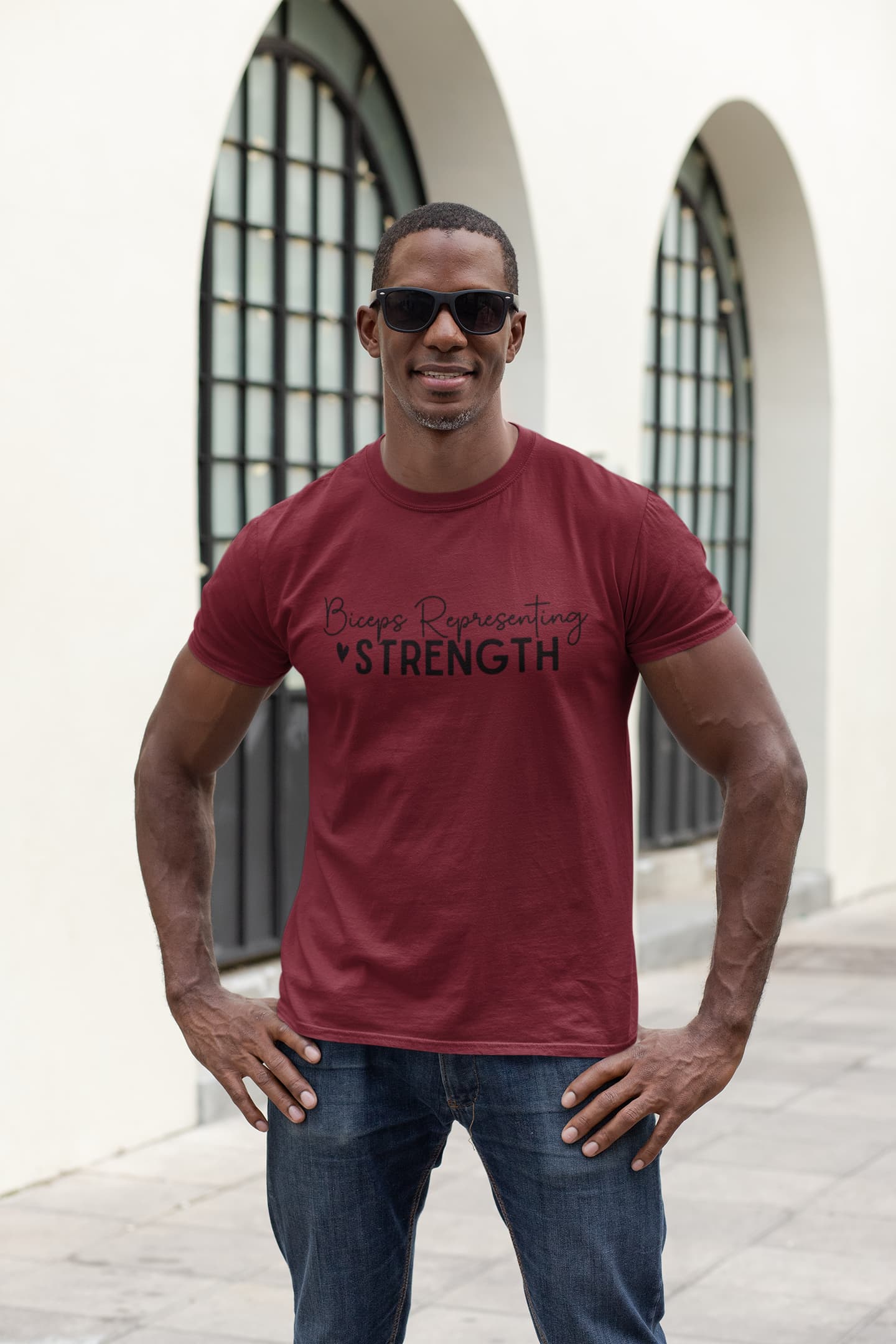 MENS MAROON ROUNDNECK T-SHIRT