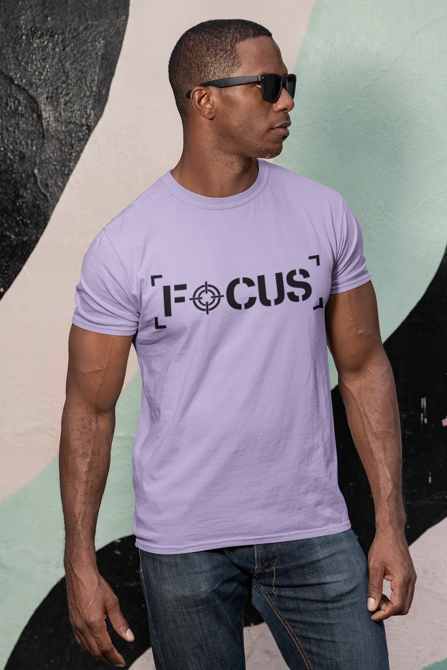 MENS IRIS LAVENDER ROUNDNECK T-SHIRT