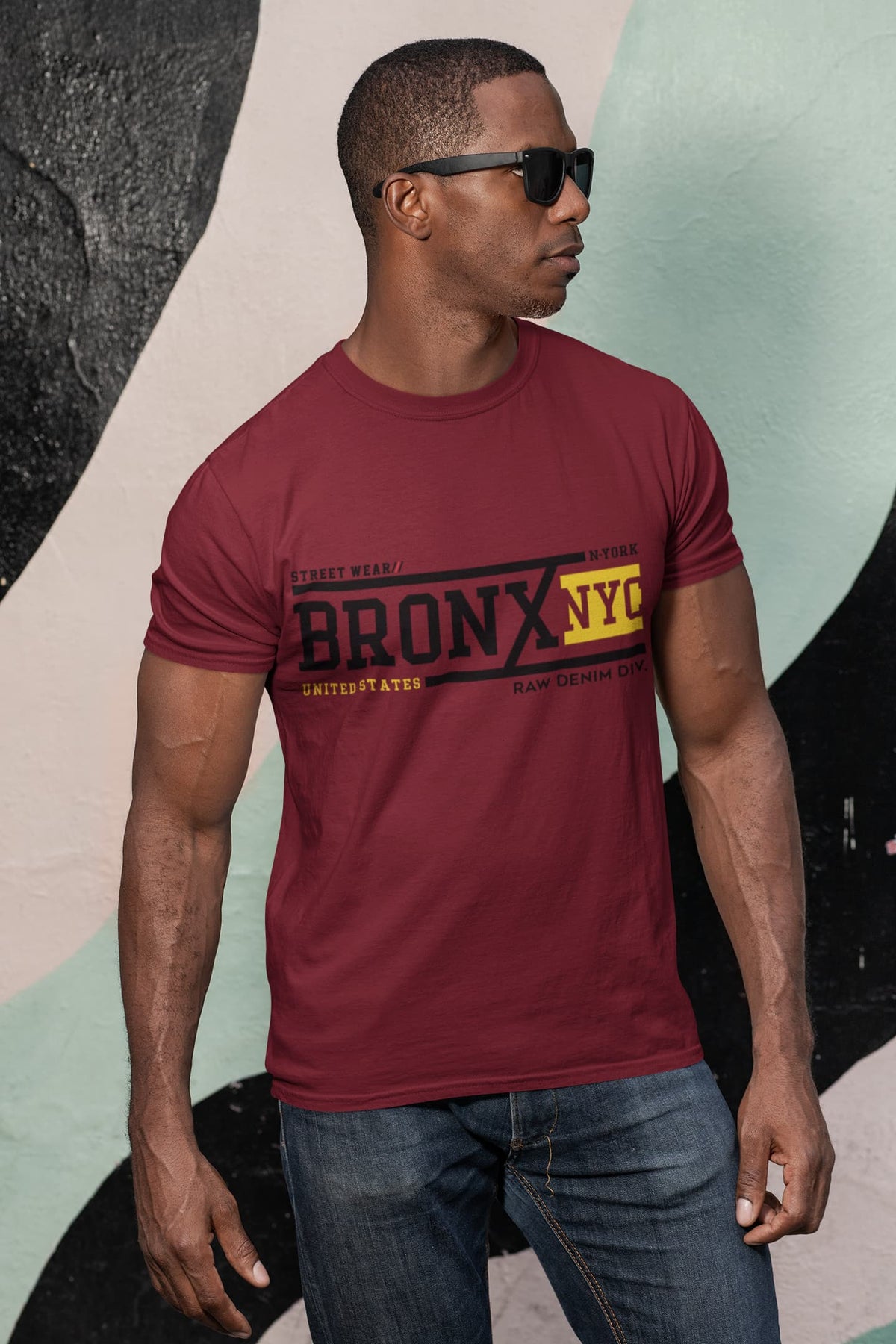 Men's Maroon Round Neck T-shirt