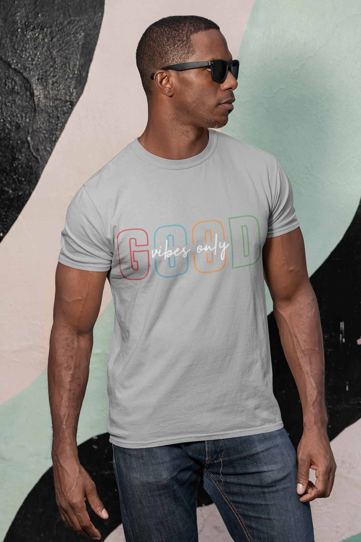 Men's Melange Grey Round Neck T-shirts