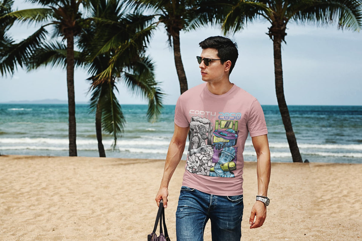 Men's Pastel Dusty Round Neck T-shirts