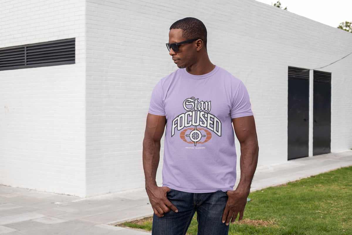 Karavirs® Stream Iris Lavender graphic tee for men India