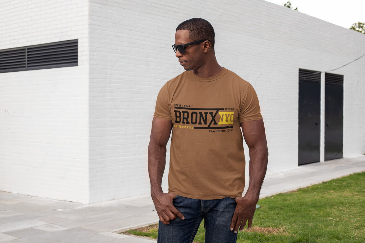 Men's Chocolate Brown Round Neck T-shirt