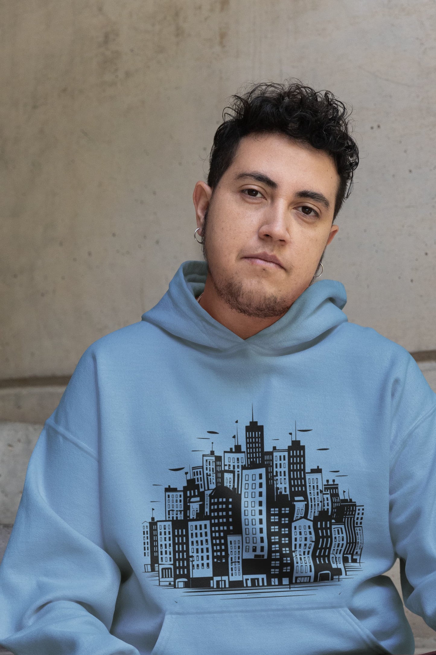 Men's Baby Blue Hoodies