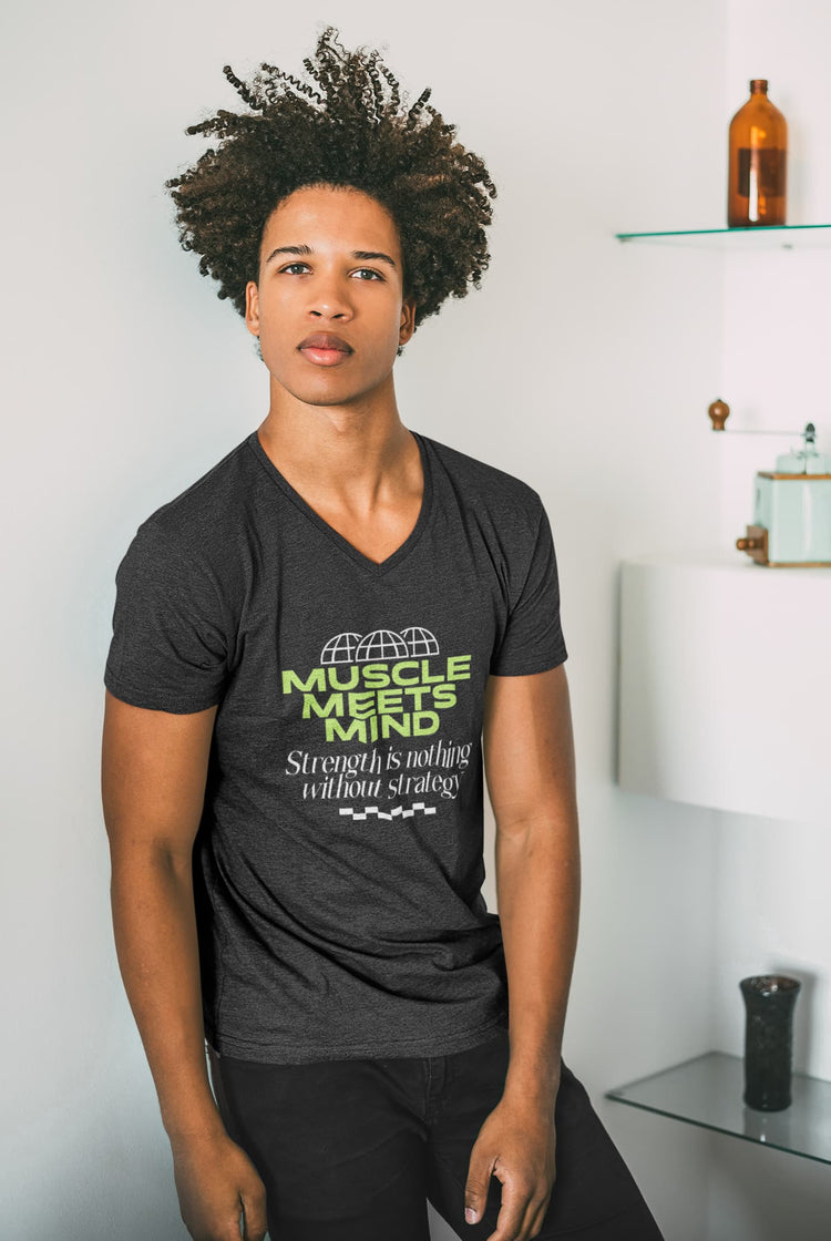 MENS BLACK VNECK T-SHIRT 