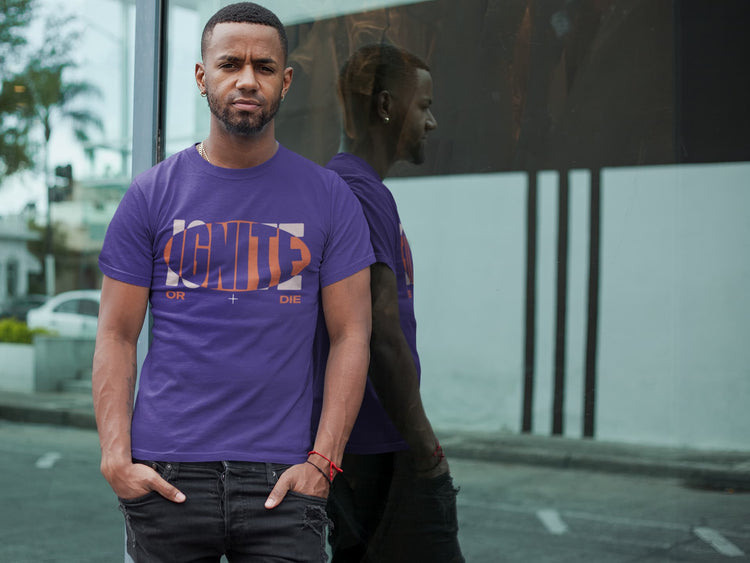 MENS PURPLE ROUNDNECK T-SHIRT