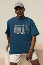 UNISEX NAVY BLUE OVERSIZED T-SHIRT