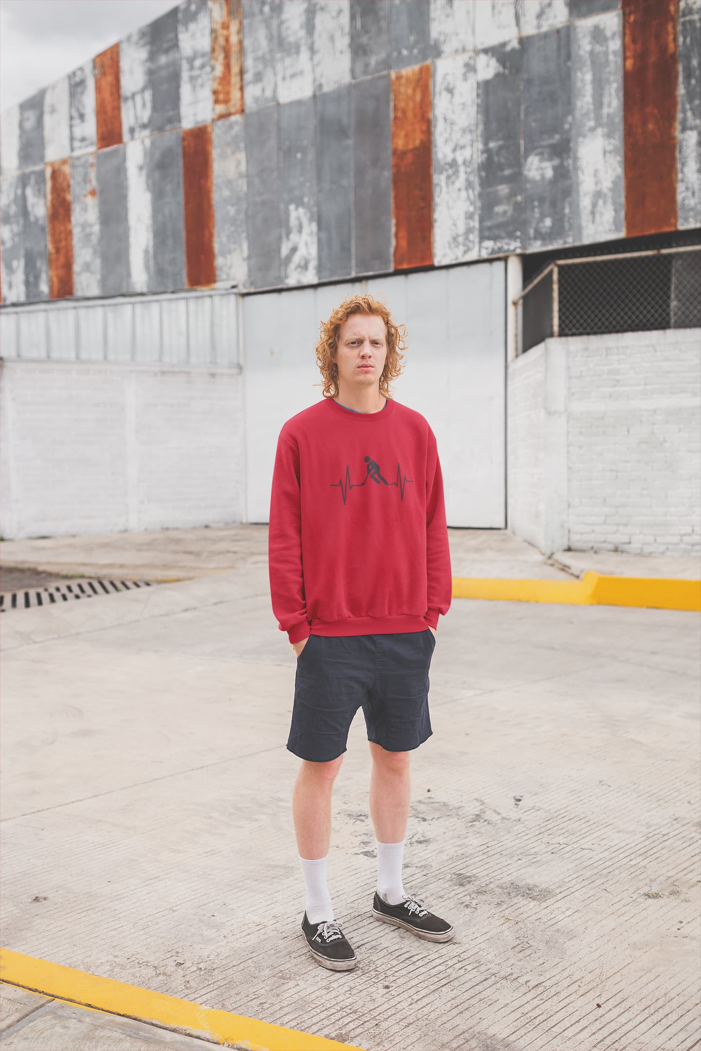 MENS RED SWEATSHIRT