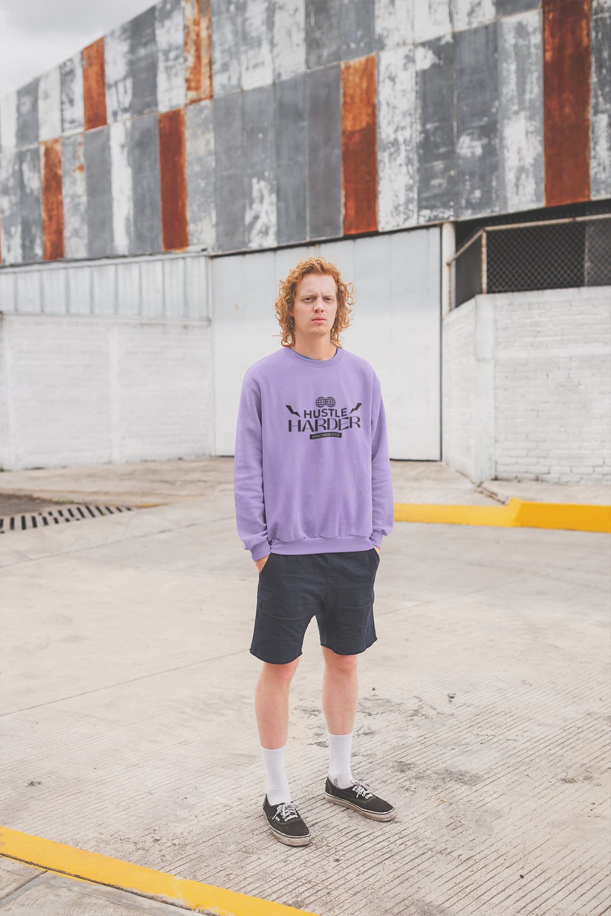 Karavirs® Direction Iris Lavender sweatshirt for men India