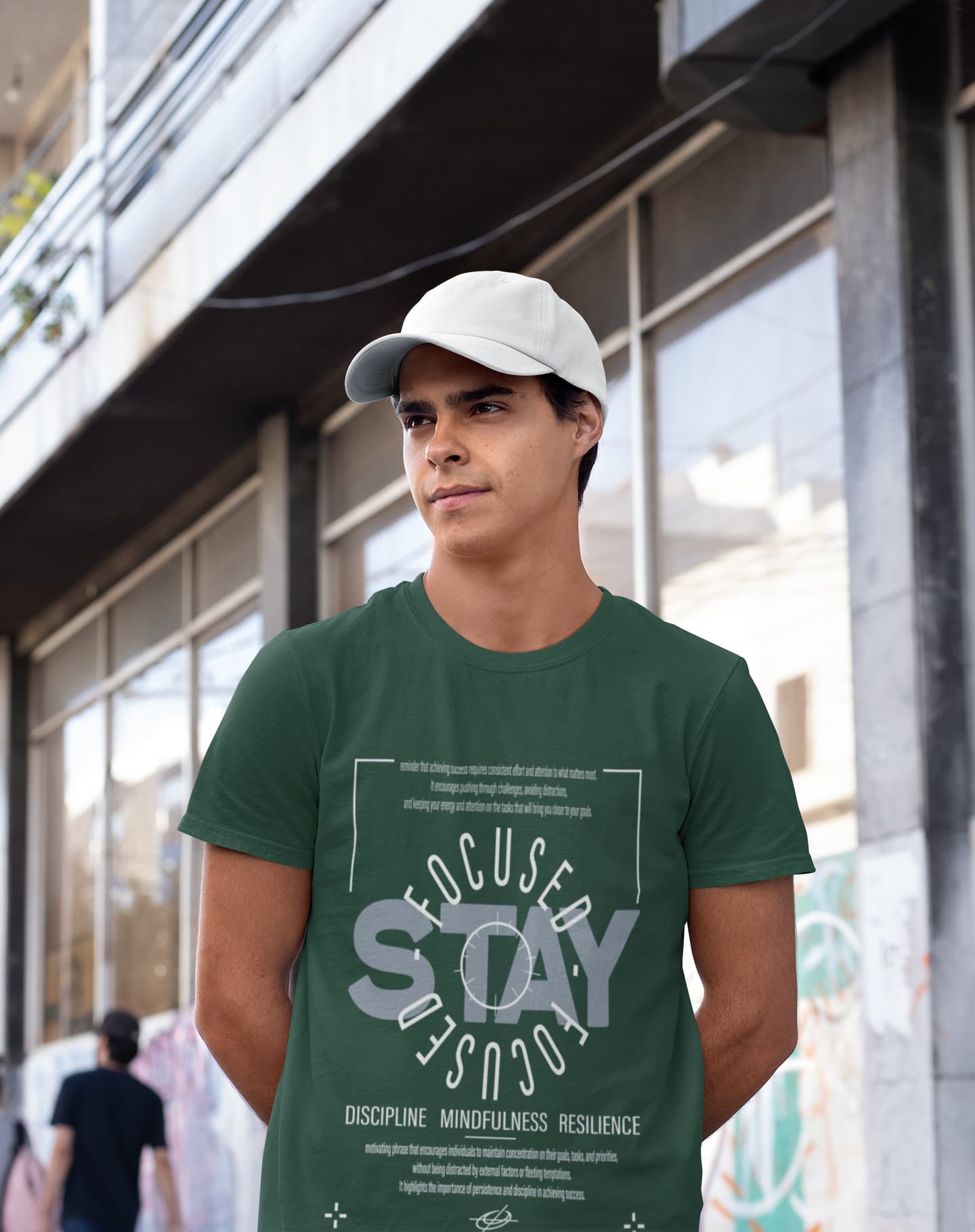 Men's Olive Green Round Neck T-shirts