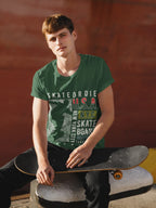 Men's Olive Green Round Neck T-shirts
