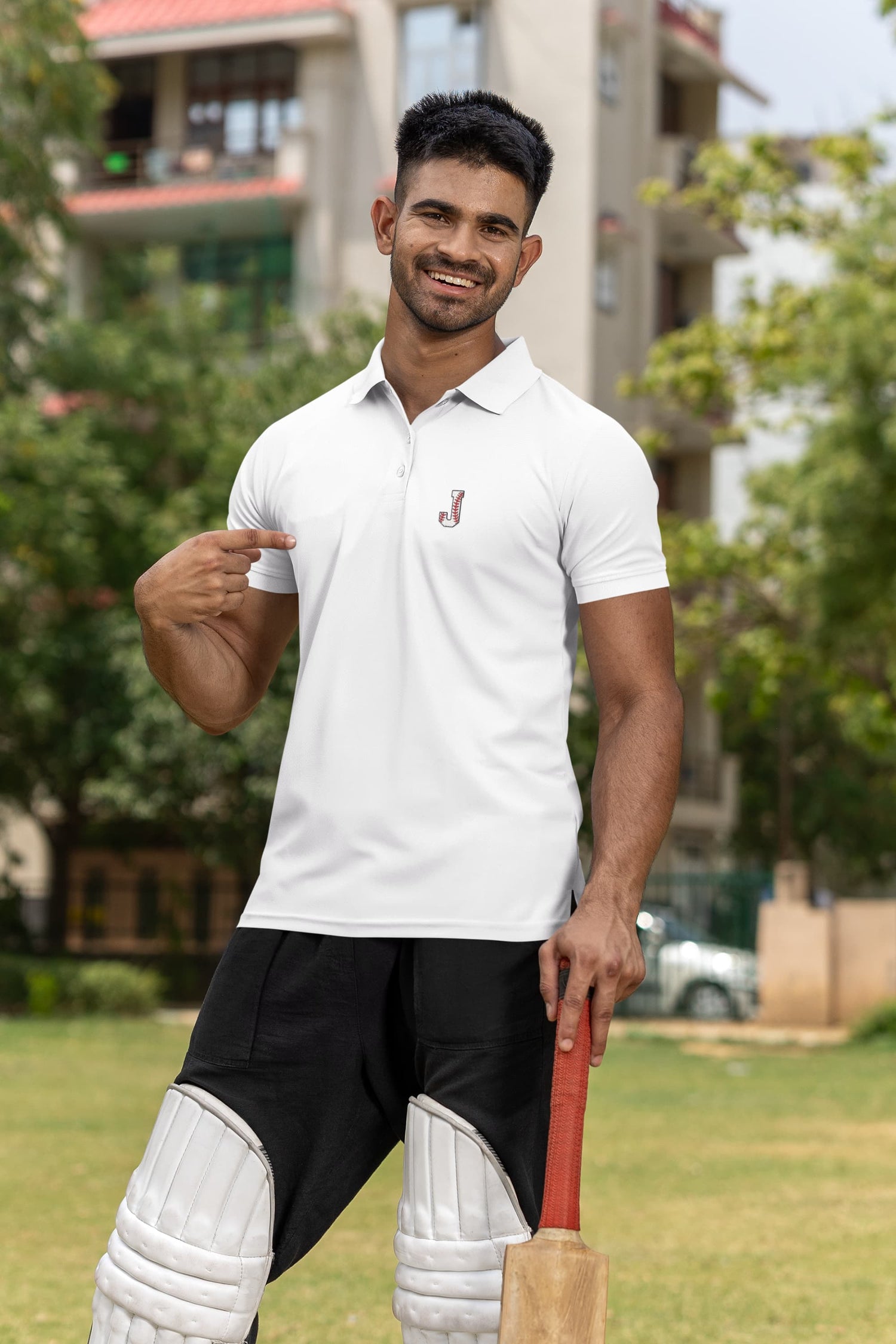 MENS WHITE POLO T-SHIRT