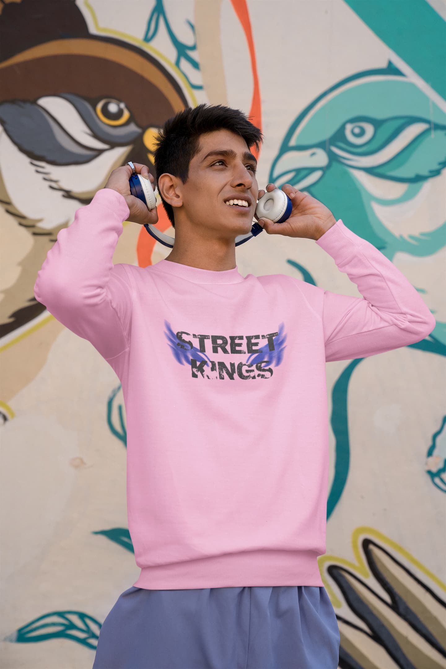 MENS LIGHT PINK SWEATSHIRT