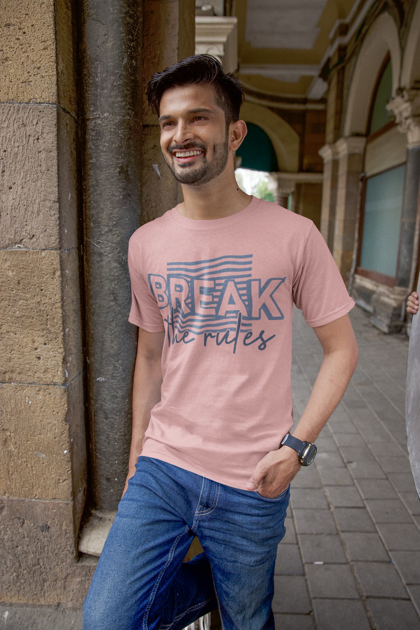 Men's Pastel Dusty Round Neck T-shirts