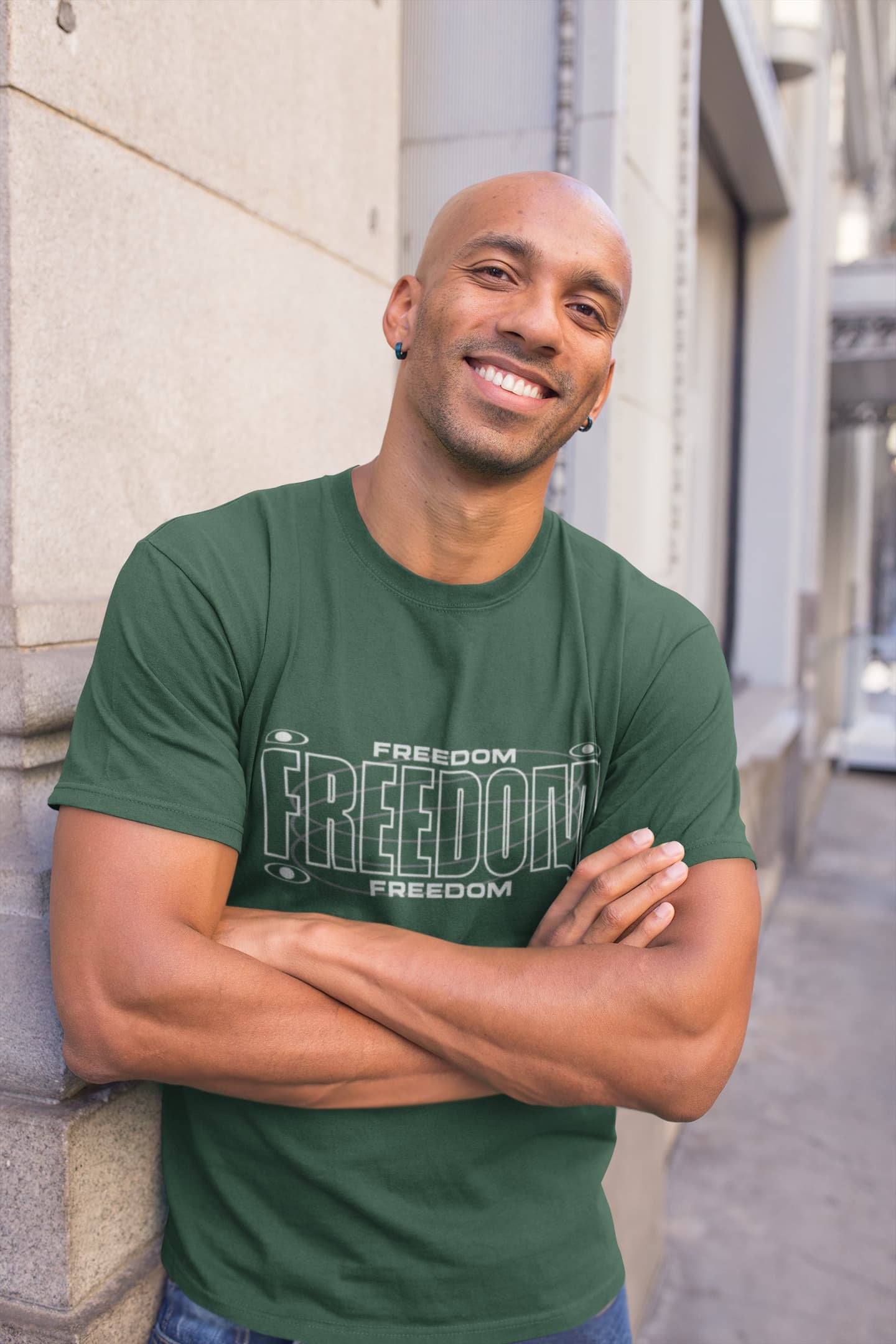 MENS OLIVE GREEN ROUNDNECK T-SHIRT