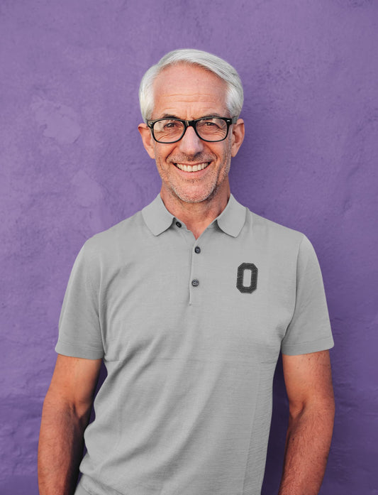 Men's Melange Grey Polo T-shirts