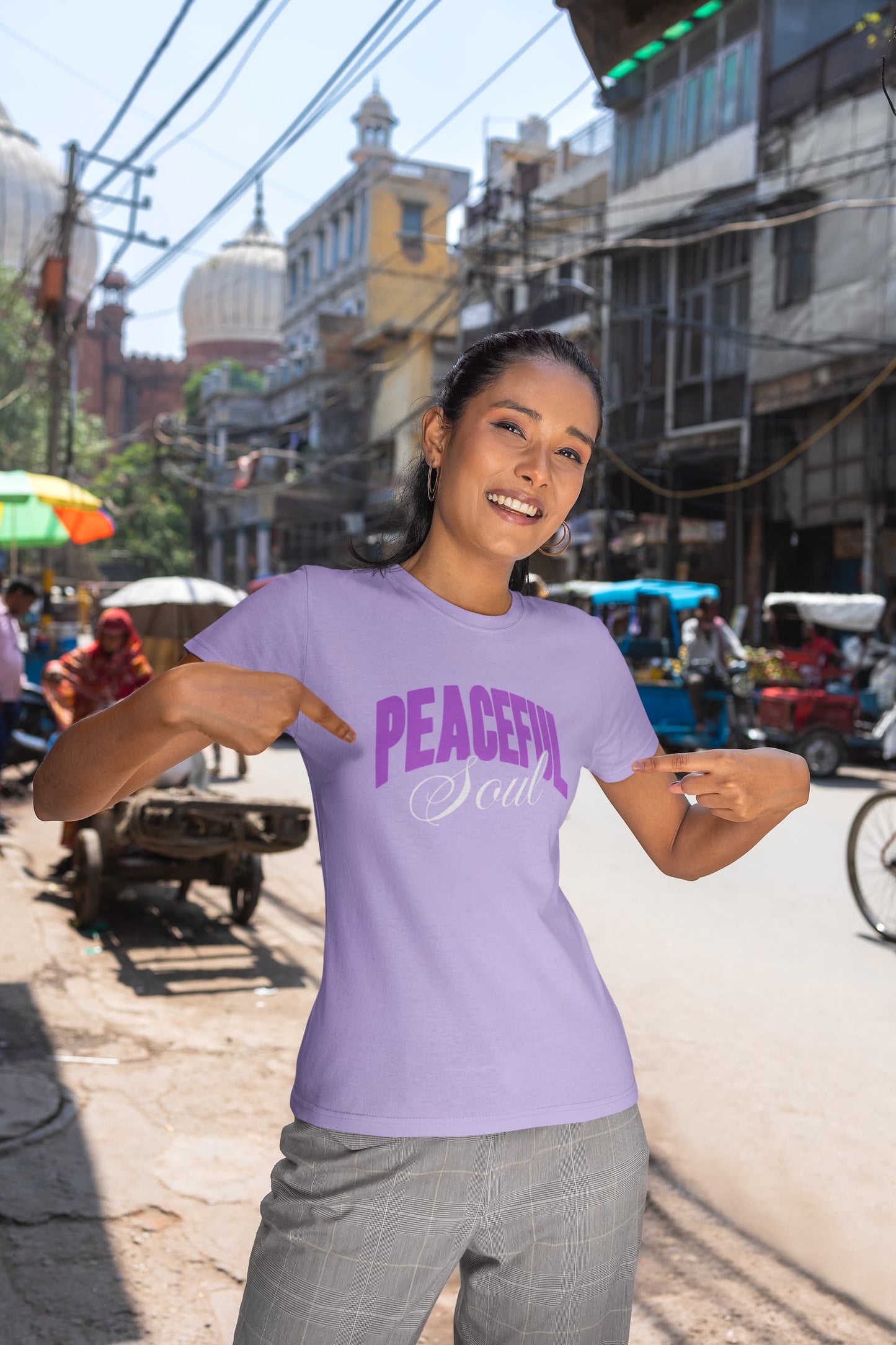 WOMENS IRIS LAVENDER ROUNDNECK T-SHIRT
