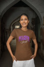WOMENS COFFEE BROWN ROUNDNECK T-SHIRT