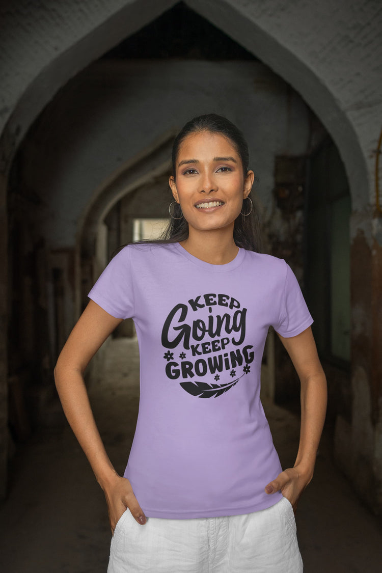 WOMENS IRIS LAVENDER ROUNDNECK T-SHIRT