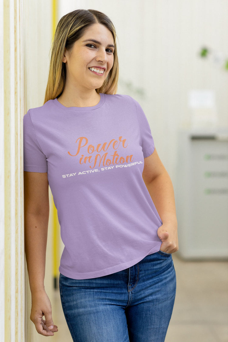 WOMENS IRIS LAVENDER ROUNDNECK T-SHIRT