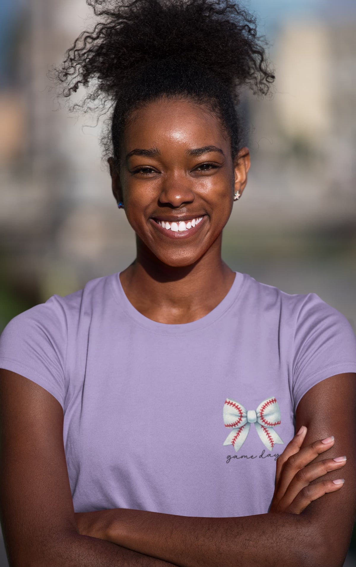 Women's Iris Lavender Round Neck T-shirts