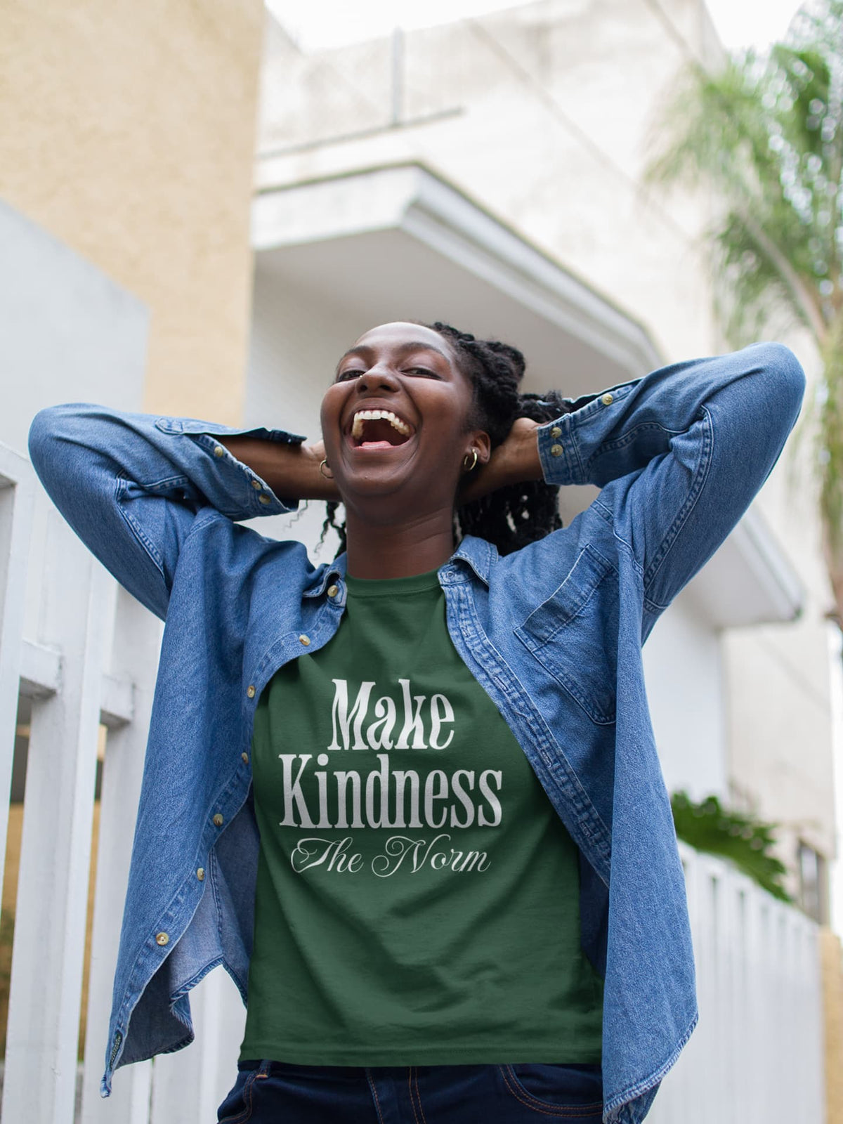 Karavirs® Chord Olive Green graphic tee for women India