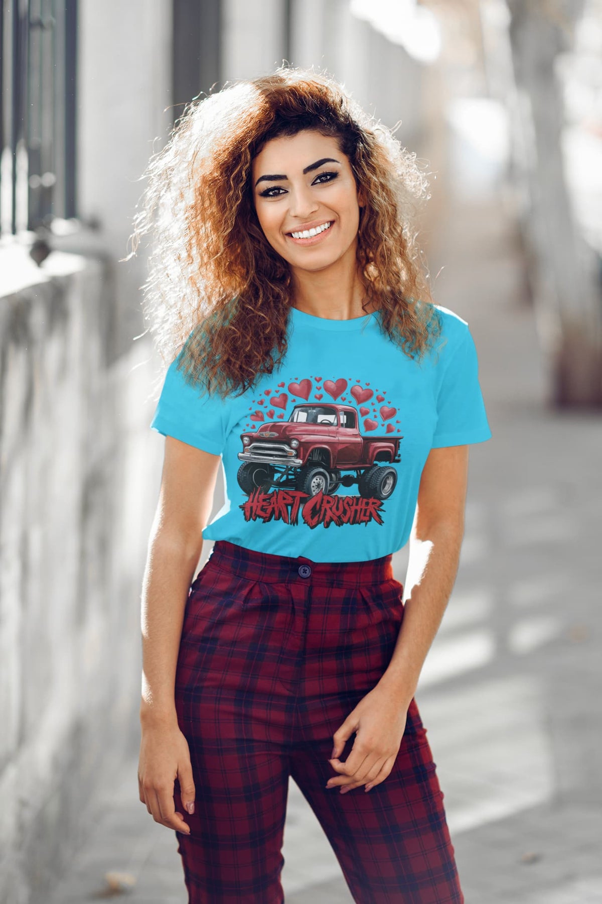 Karavirs® Dynamo Sky Blue graphic tee for women India