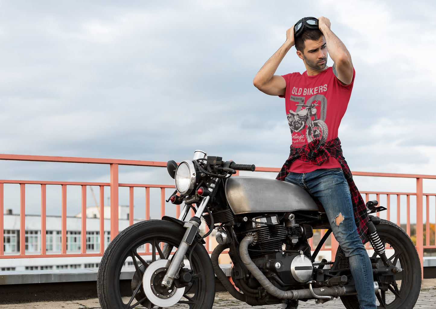 Men's Red Round Neck T-shirts