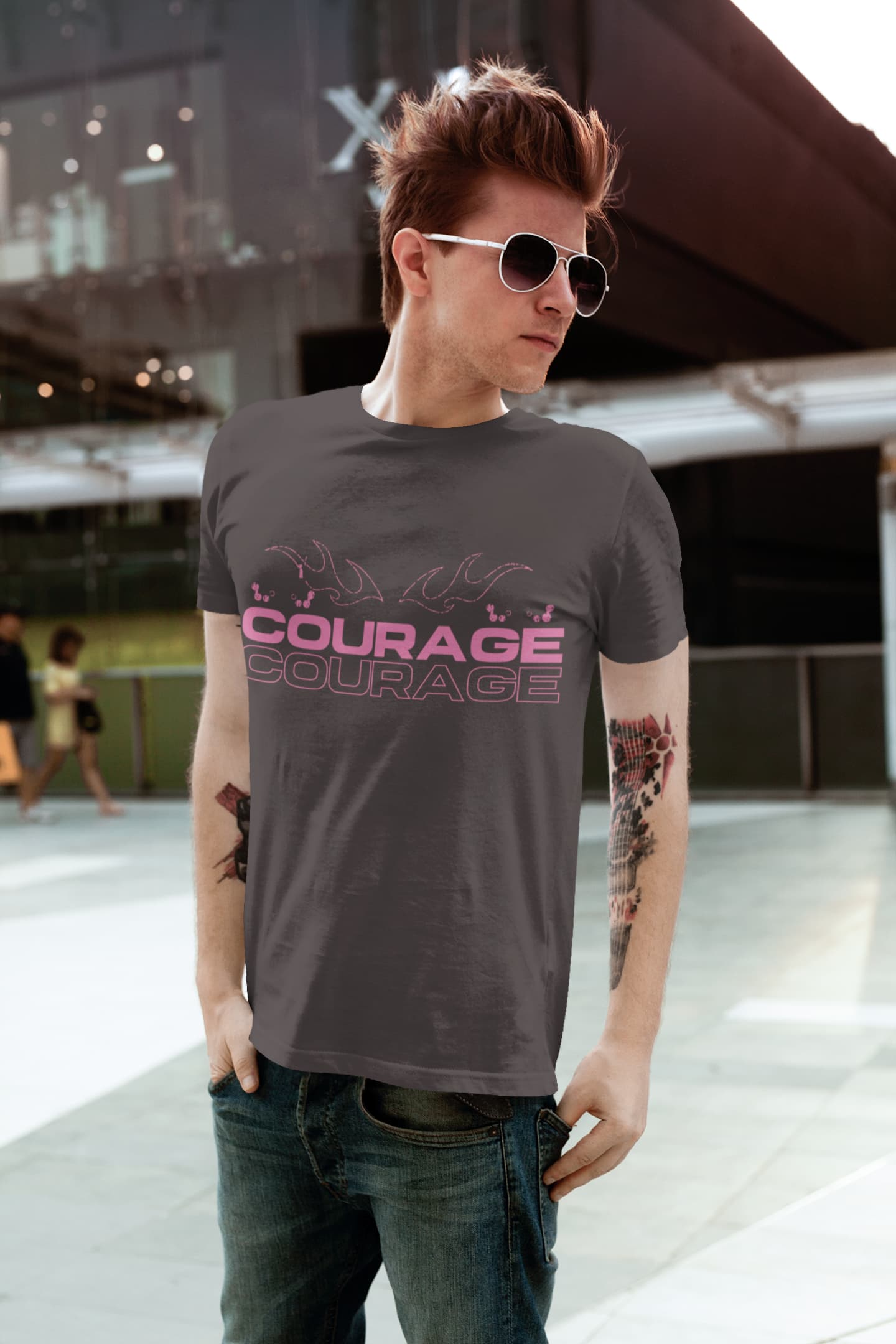 Men's Charcoal Grey Round Neck T-shirts