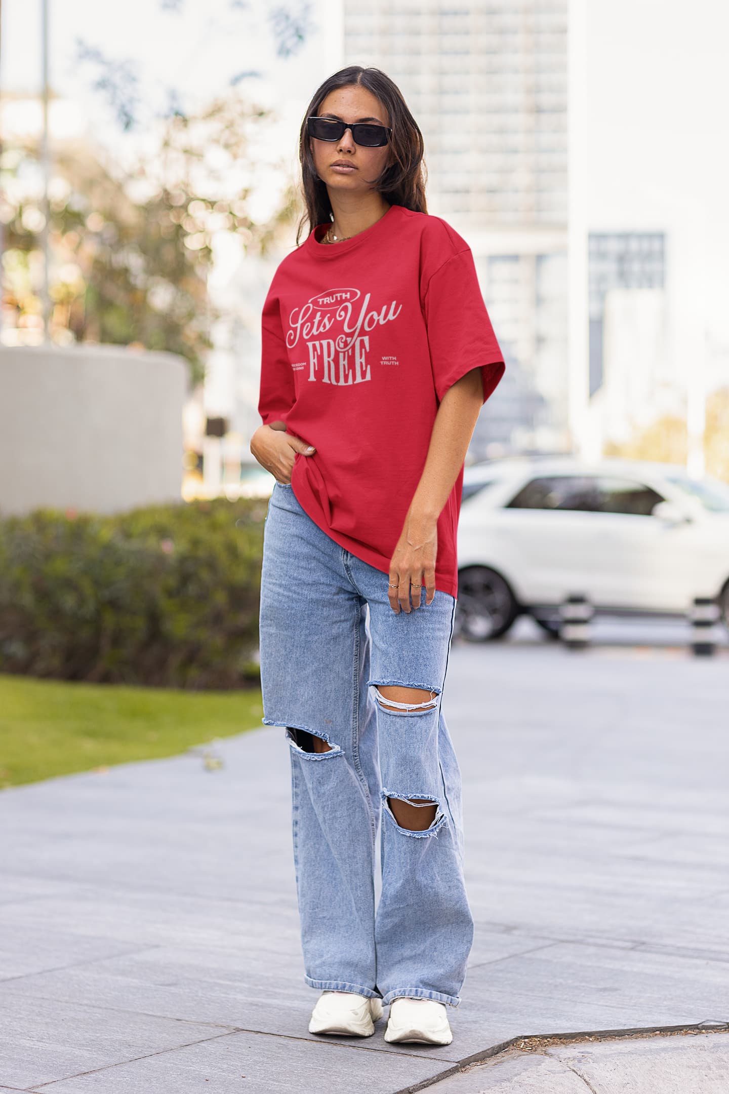 UNISEX RED OVERSIZED T-SHIRT