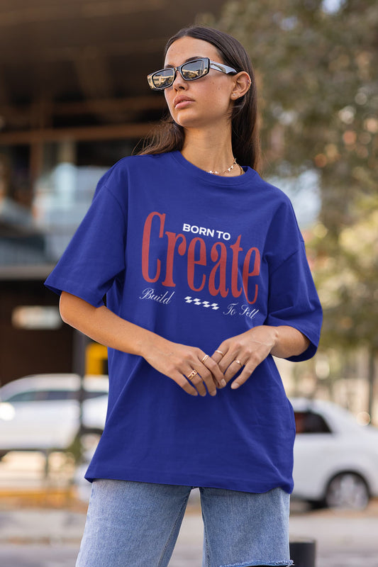 UNISEX ROYAL BLUE OVERSIZED T-SHIRT