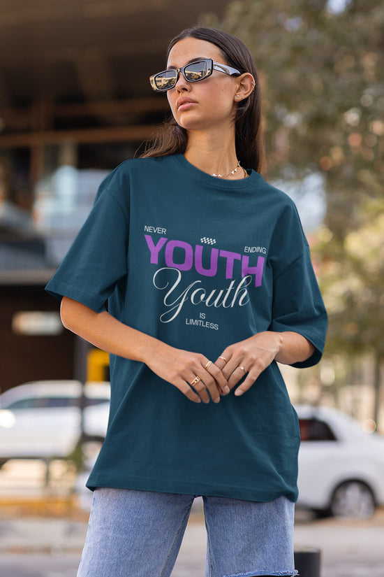 UNISEX NAVY BLUE OVERSIZED T-SHIRT 