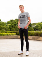 Men's Melange Grey Round Neck T-shirts