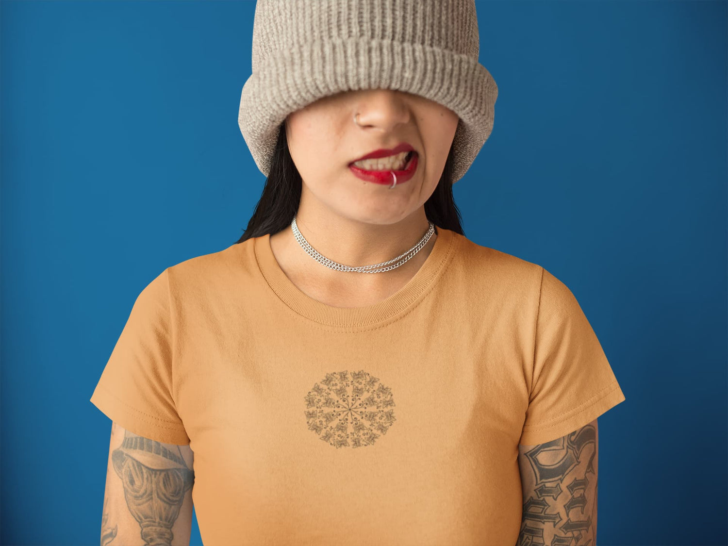 Women’s Mustard Yellow Round Neck T-shirts