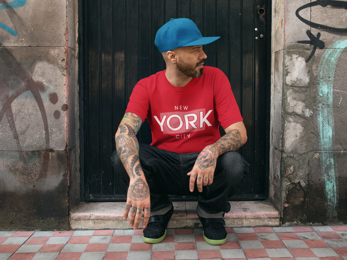 Men's Red Round Neck T-shirts