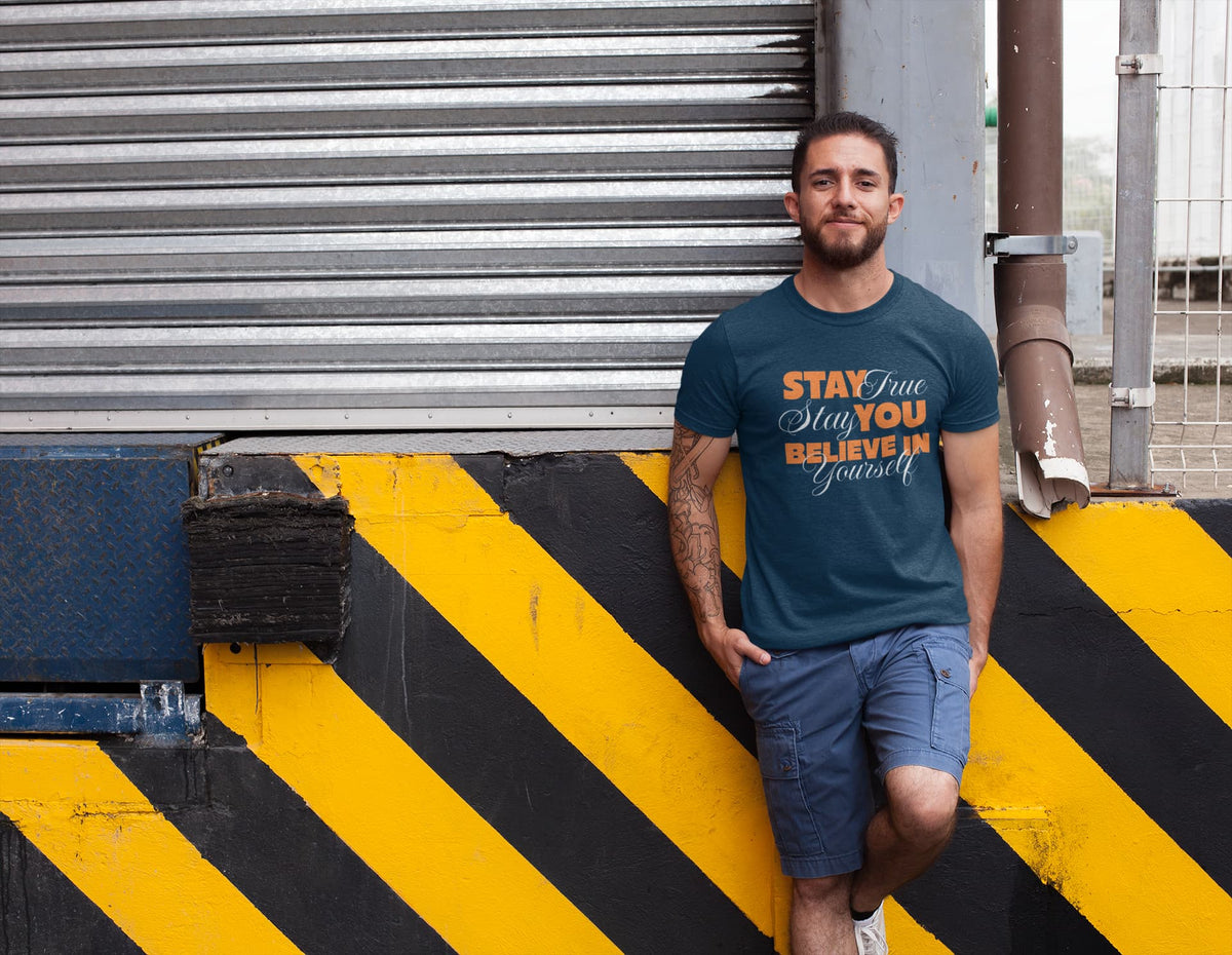 Karavirs® Desert Navy Blue graphic tee for men India
