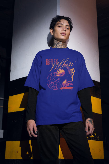 UNISEX ROYAL BLUE OVERSIZED T-SHIRT 