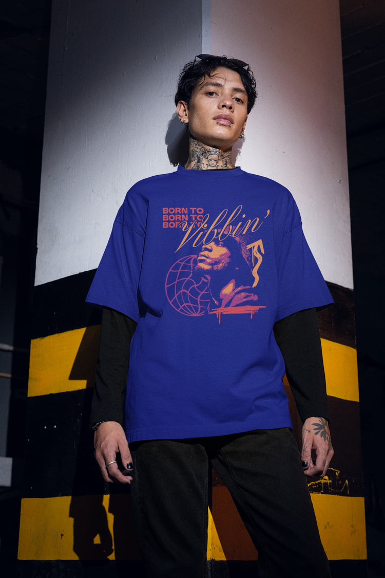 UNISEX ROYAL BLUE OVERSIZED T-SHIRT 