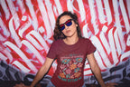 Women's Maroon Roundneck T-shirt