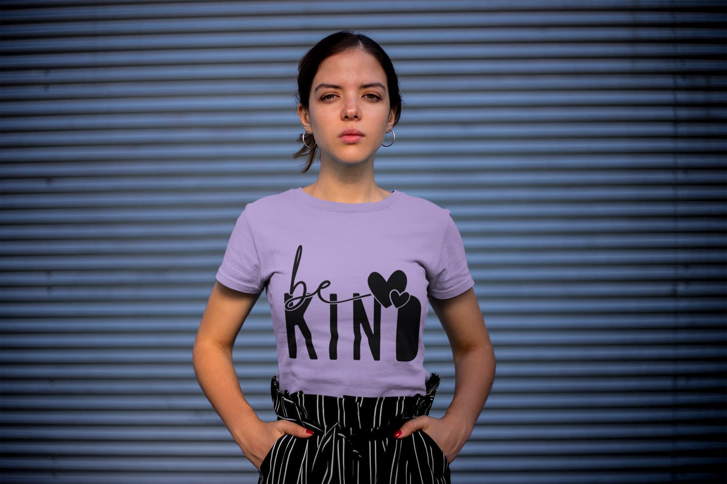 Women's Iris Lavender Round Neck T-shirt